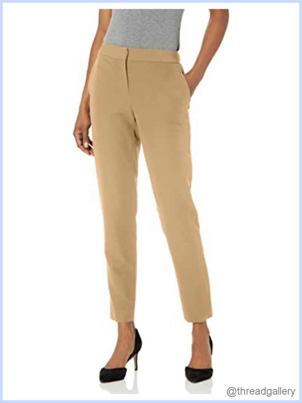 Tommy Hilfiger Sloane Ankle Trousers Elastic Waistback Dress Pants